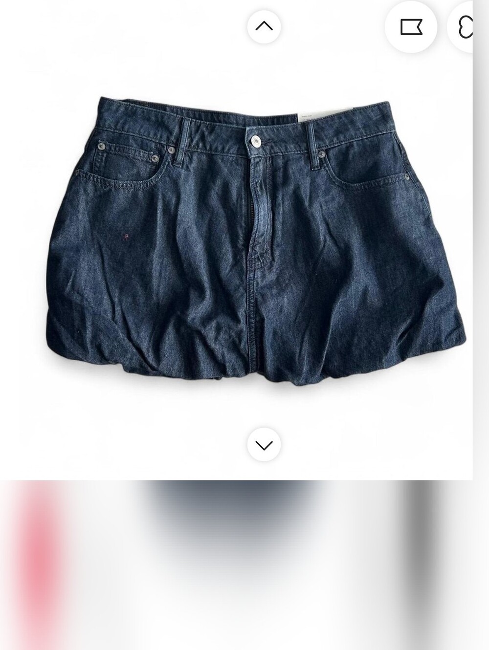 American Eagle Dark Indigo Denim Bubble Skort